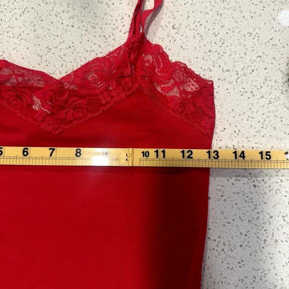 Pink Fuchsia Lace Trim Y2K Baby Doll Feminine Fairy Whimsygoth Tank Top M Cotton - Picture 8 of 8